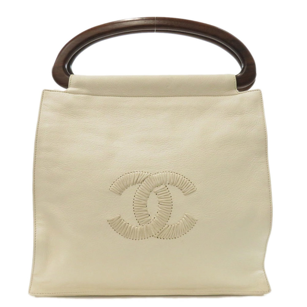 Chanel Cocomark Handbag Leather White